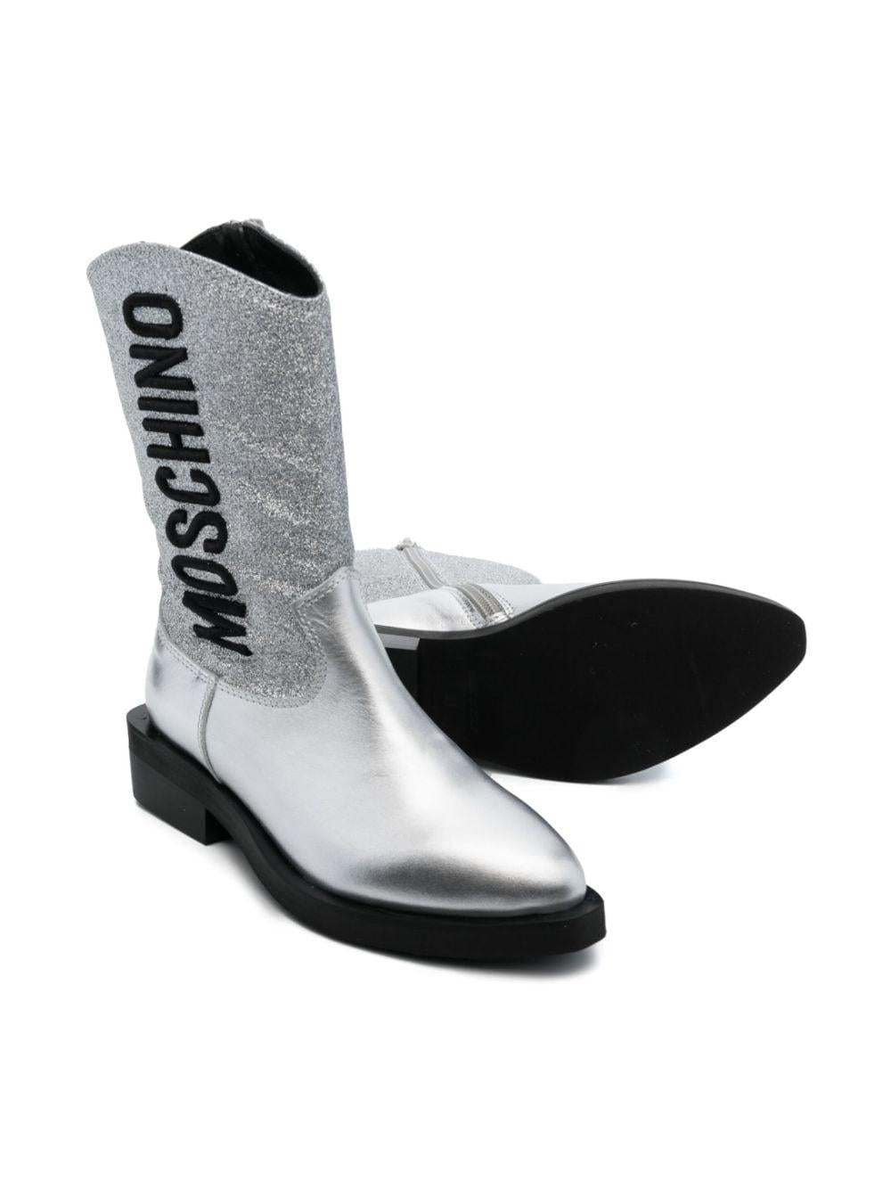 Stivali argento bambina 76079 VAR01 MOSCHINO KIDS 