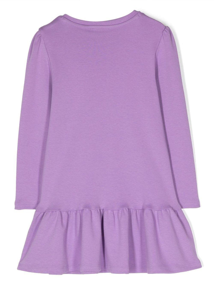 Abito glicine bambina con maniche lunghe e stampa multicolor W12450 919 Marc Jacobs Kids 