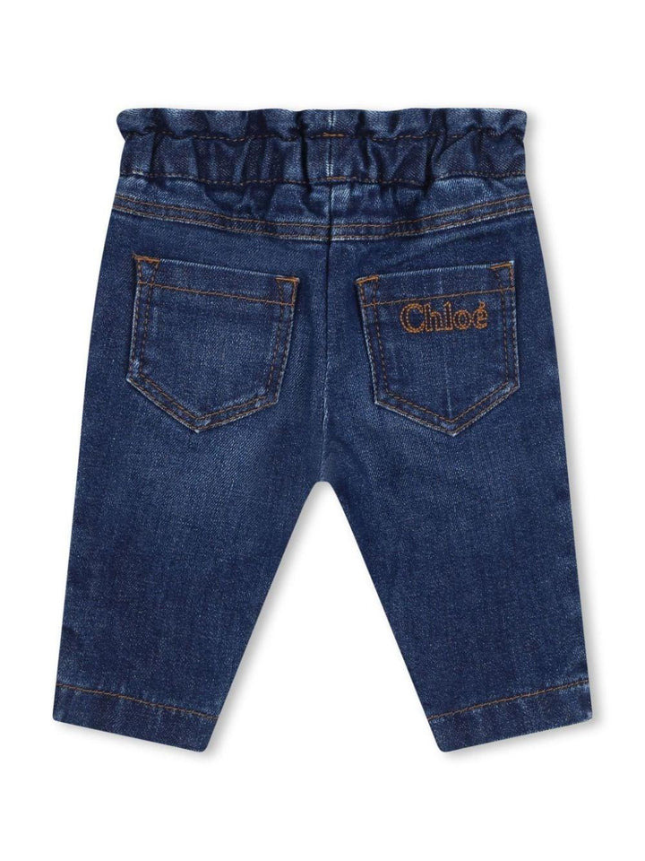 Jeans blu denim neonata