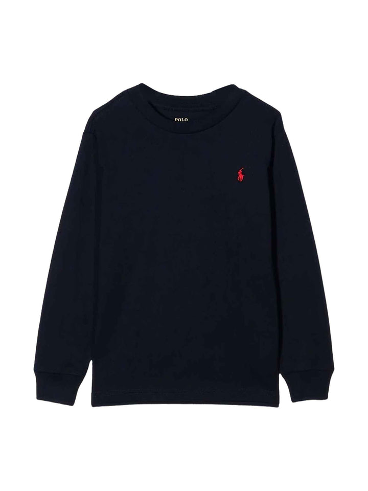 Felpa blu bambino con ricamo 322843804 002 RALPH LAUREN KIDS 