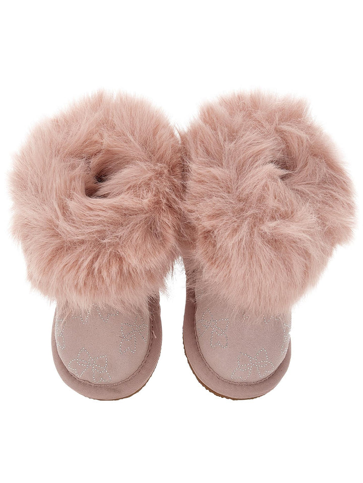 Stivaletti rosa bambina con dettaglio pelliccia 83B0062700 0091 Monnalisa kids 