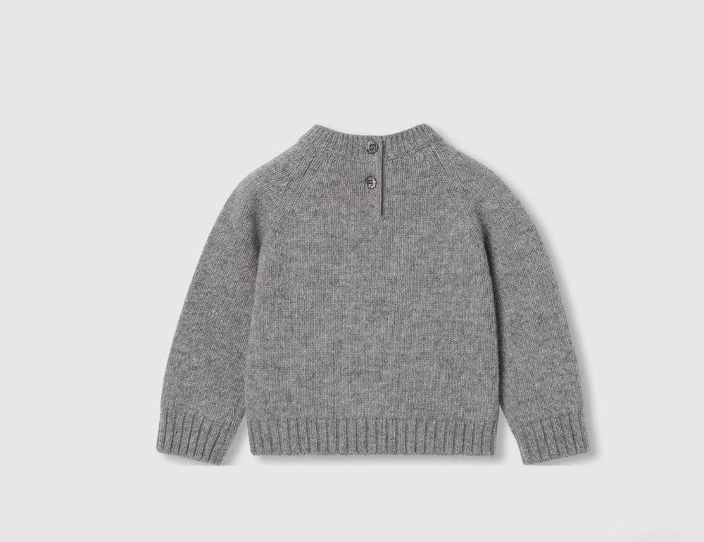 maglione grigio neonato 832653XKEXV 1104 GUCCI KIDS 
