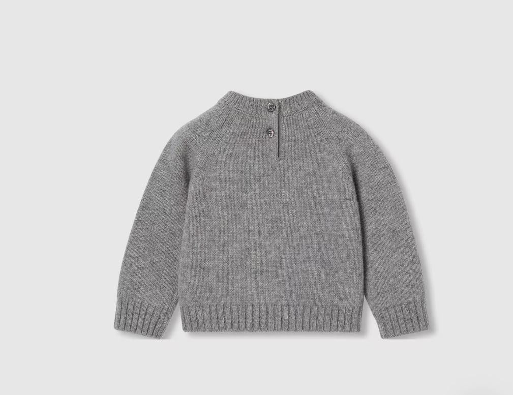 maglione grigio neonato 832653XKEXV 1104 GUCCI KIDS 