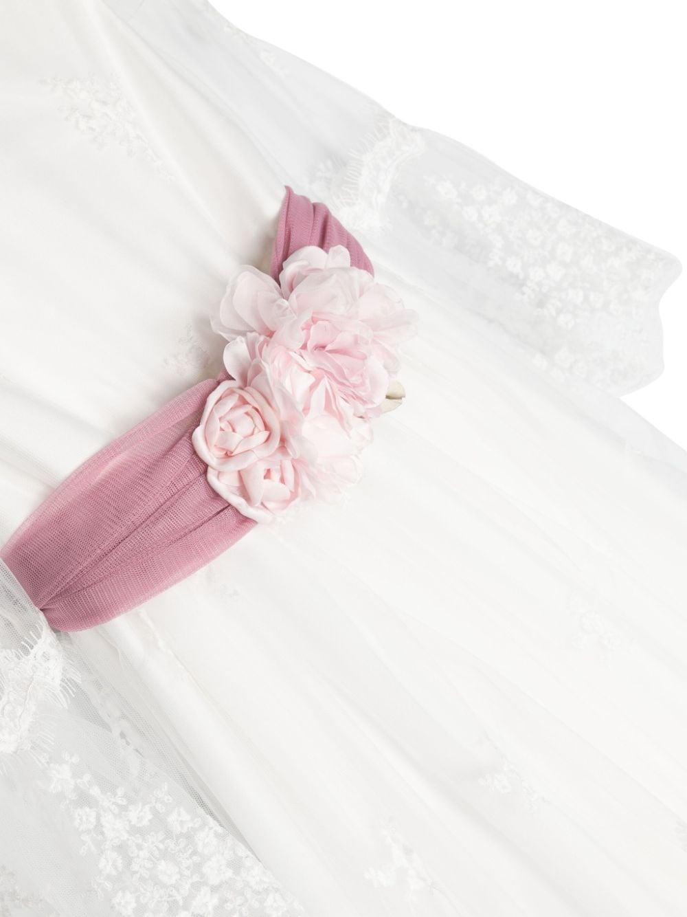 Abito bianco/rosa bambina