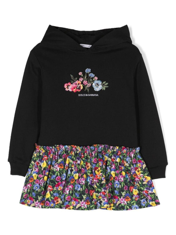 Abito nero/multicolor bambina