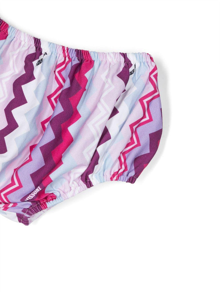 Abito bianco e fucsia bambina MT1020J0319 579MC MISSONI KIDS 