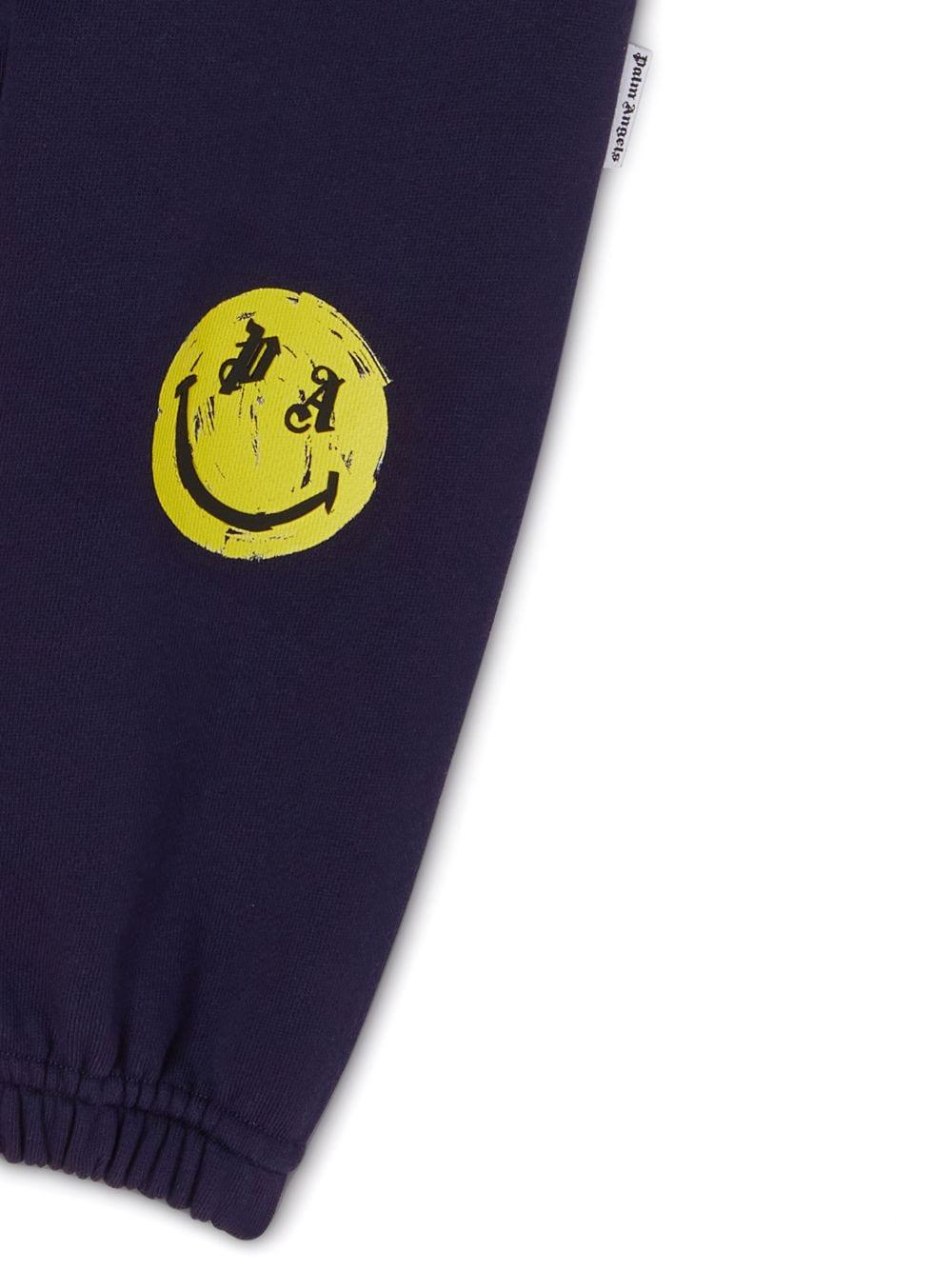 Pantaloni sportivi blu neonato con stampa PBXD003F23FLE003 4615 PALM ANGELS KIDS 