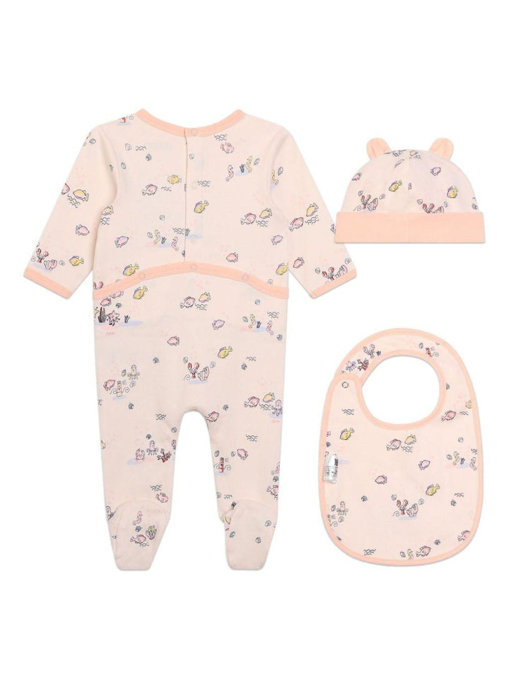 Set neonata rosa corallo K60047 47R KENZO KIDS 