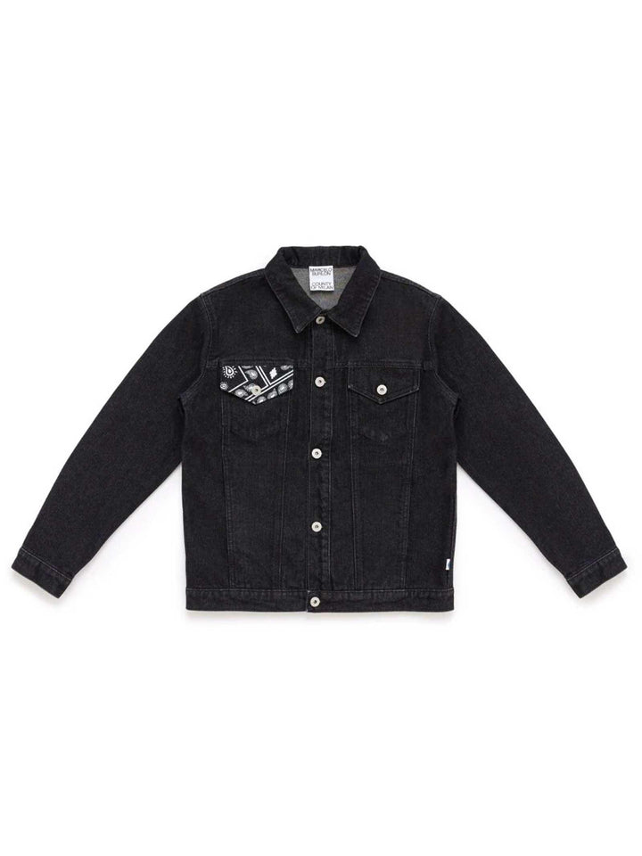Giubbino denim nero bambino