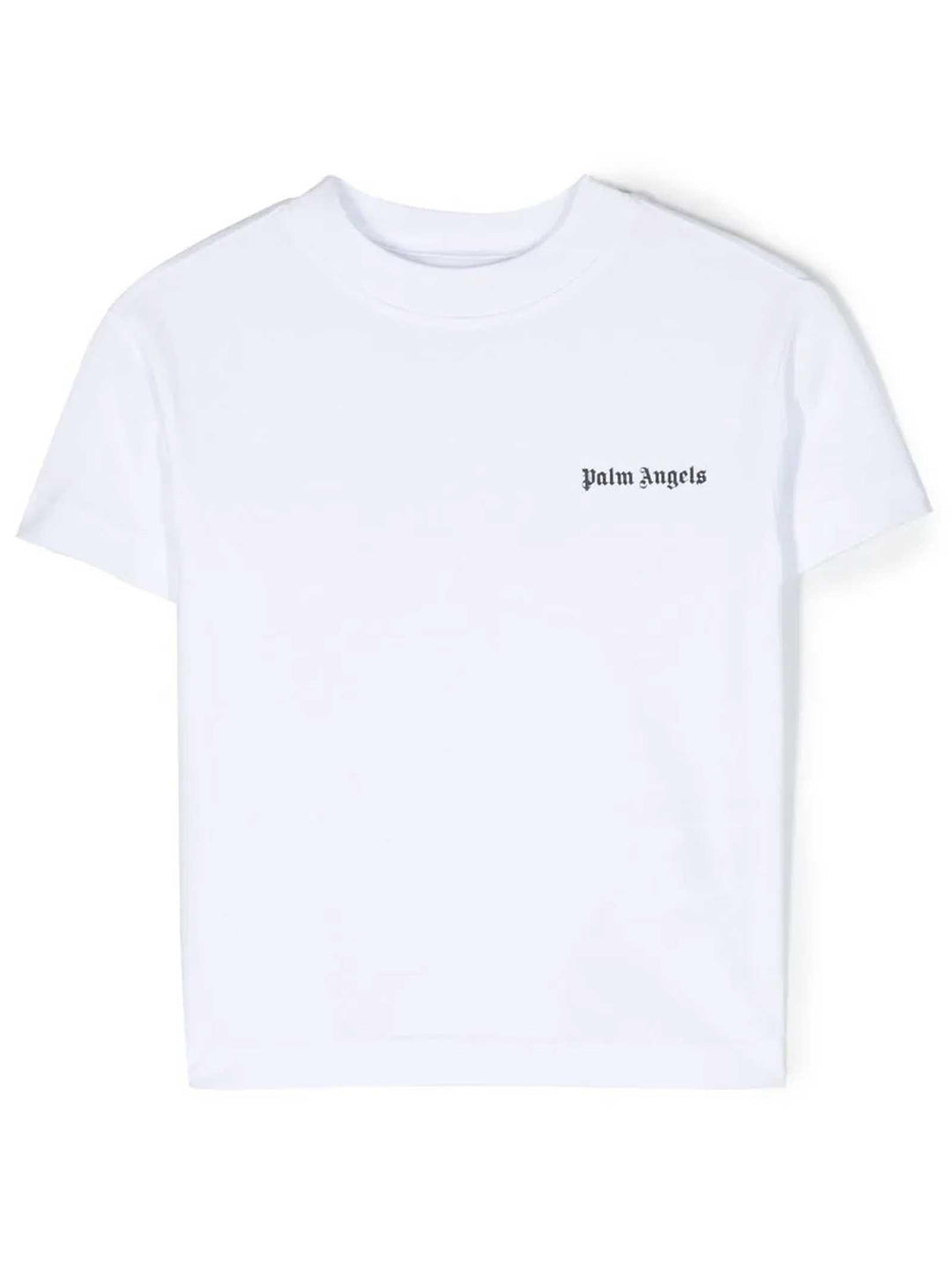 T-shirt bianca bambino con logo PBAA003F23JER009 0110 PALM ANGELS KIDS 