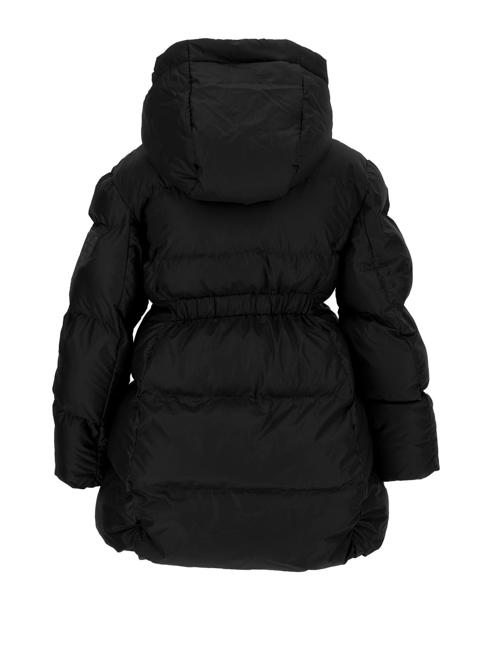 Piumino nero bambina con cappuccio 17B1002040 0050 Monnalisa kids 