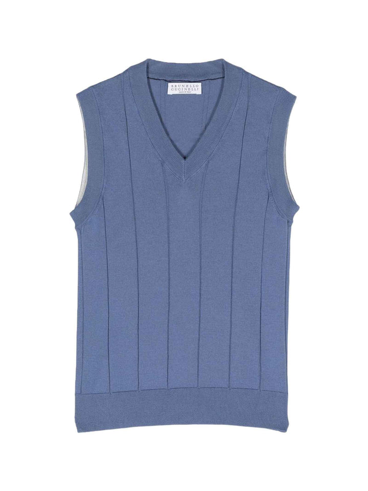 Gilet blu bambino