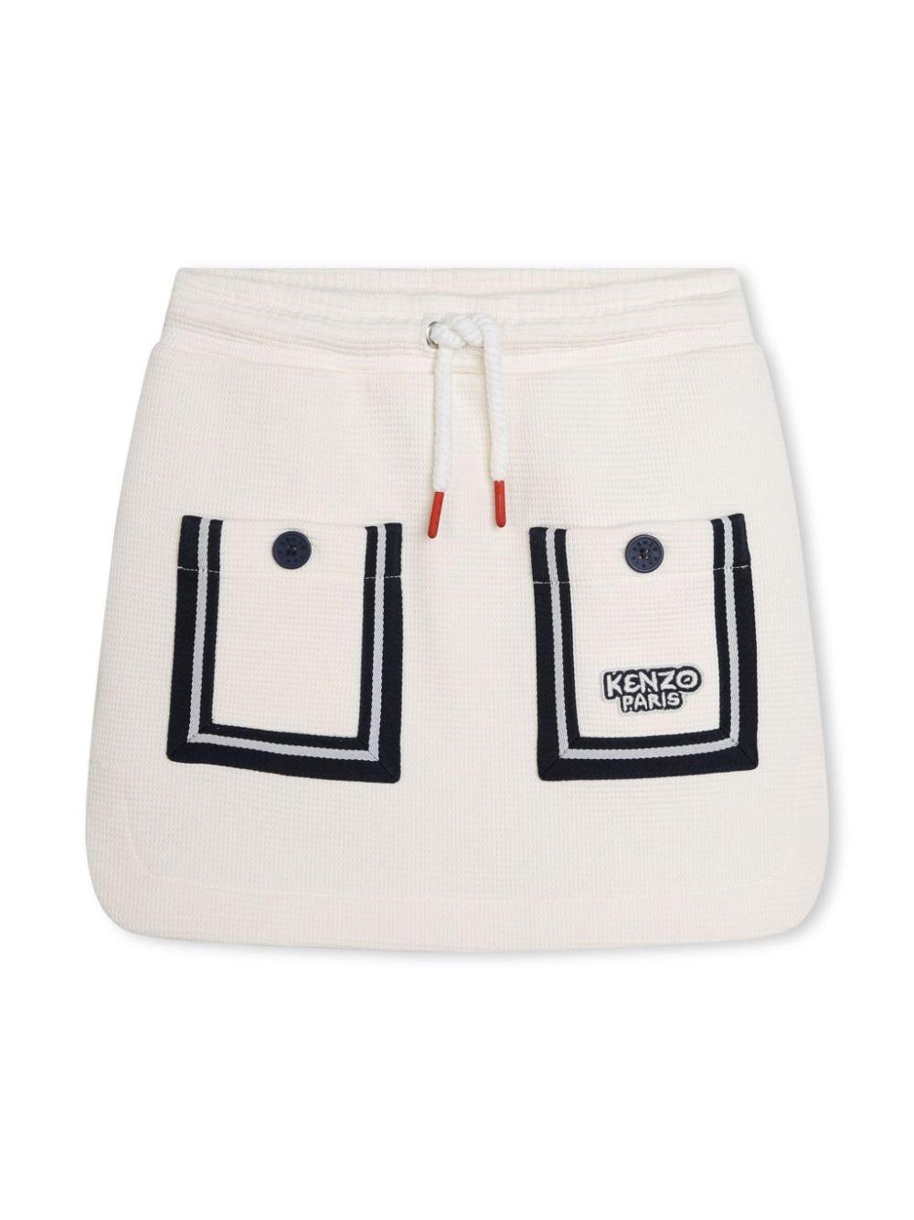 gonna bianca bambina K60191 121 KENZO KIDS 