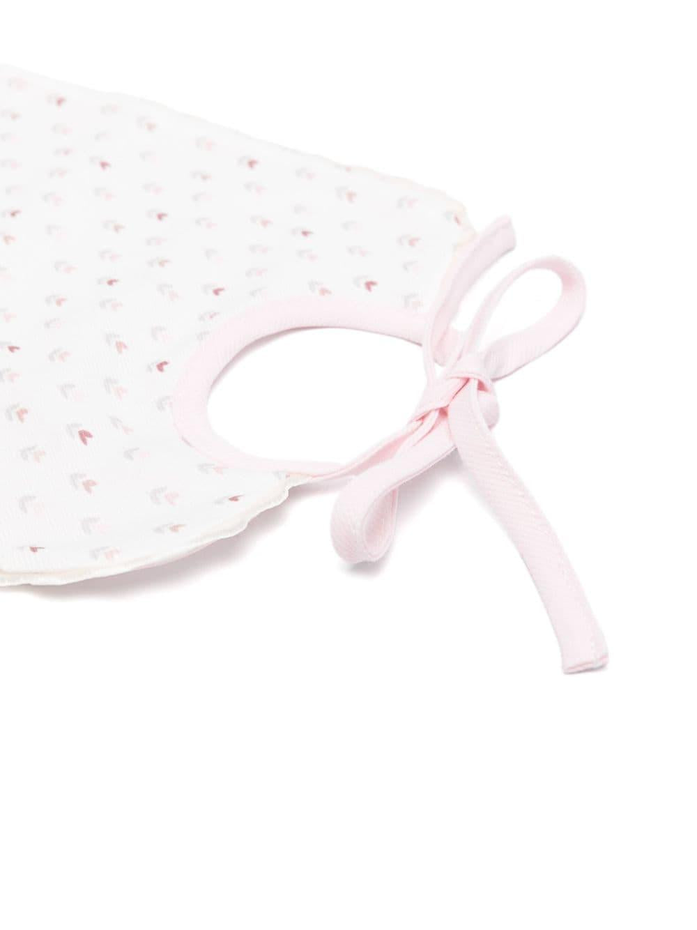 bavetta bianco/rosa neonata