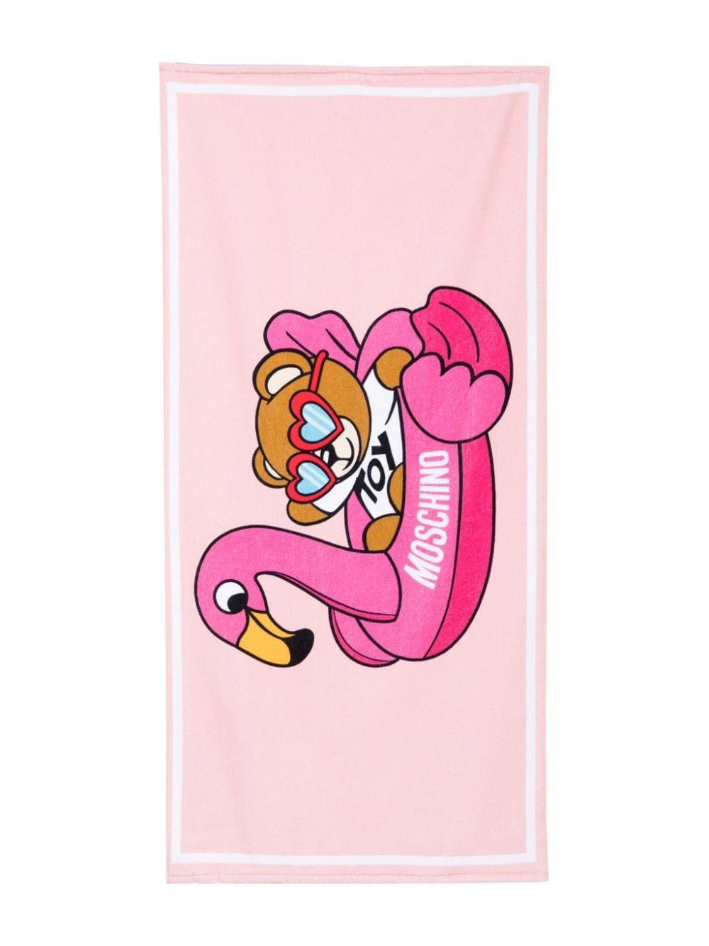 Asciugamano rosa/multicolore bambina HCX00WLGA15 50209 MOSCHINO KIDS 