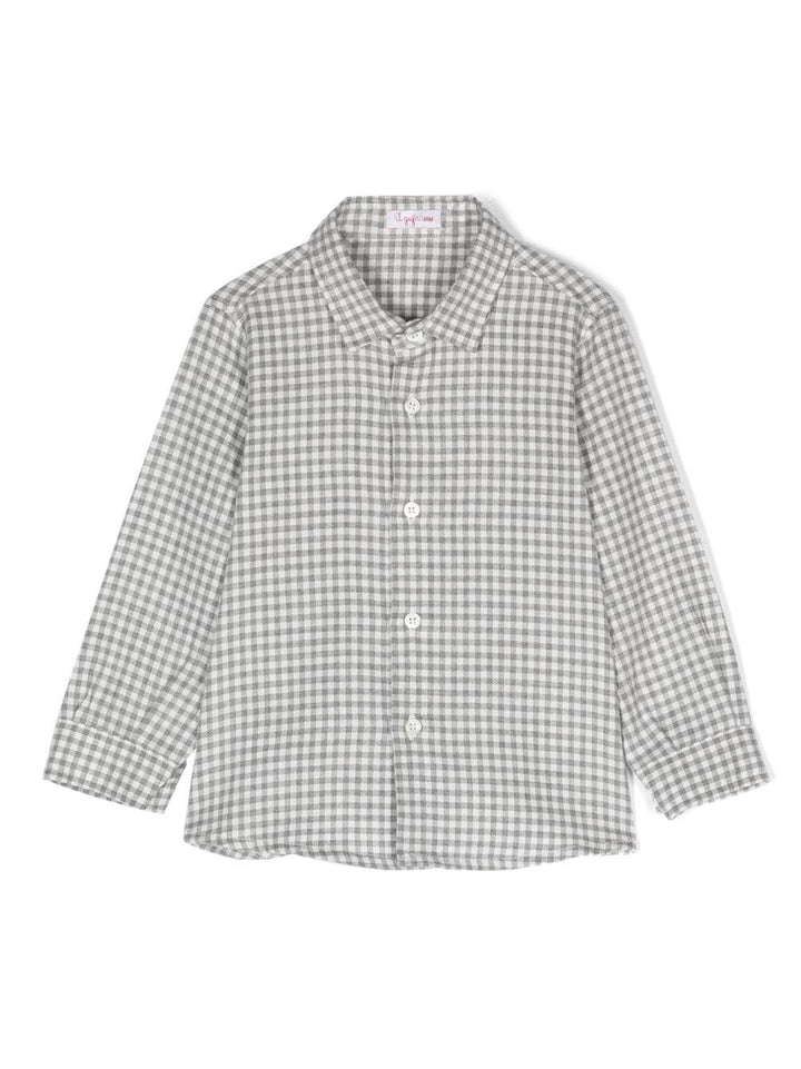 Camicia grigia neonato A23CL116C3143 062 IL GUFO 