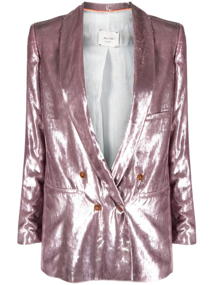 Blazer doppiopetto lilla donna