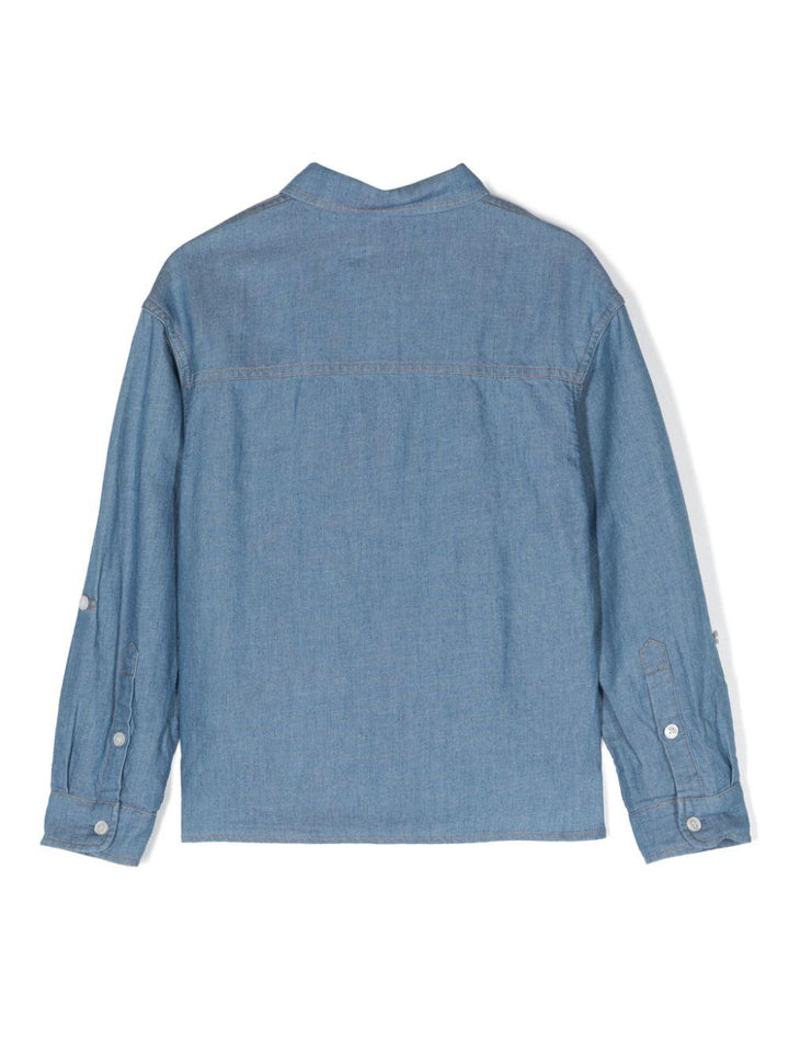 camicia denim bambino HUC015L0E22 40168 MOSCHINO KIDS 