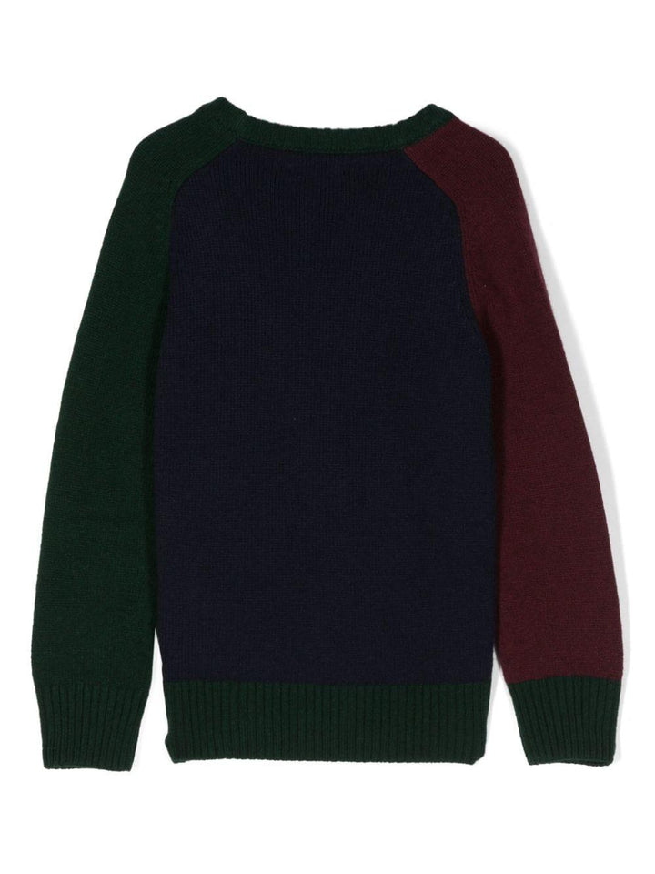 Maglione multicolor bambino con ricamo