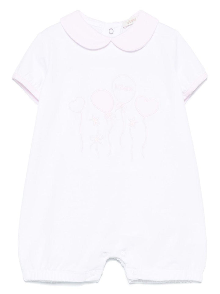 Pagliaccetto bianco neonata