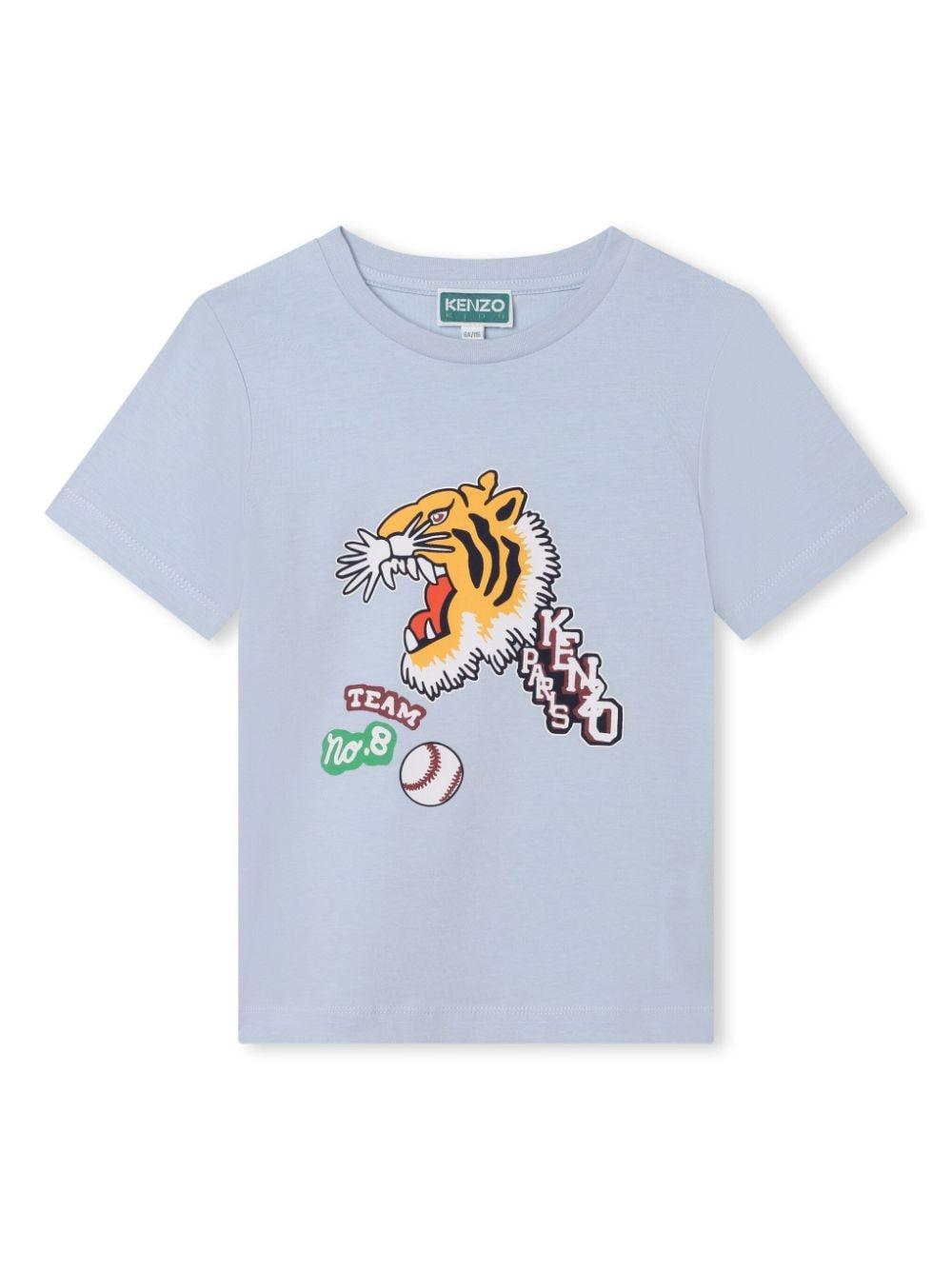 T-shirt blu polvere bambino K25856 794 KENZO KIDS 