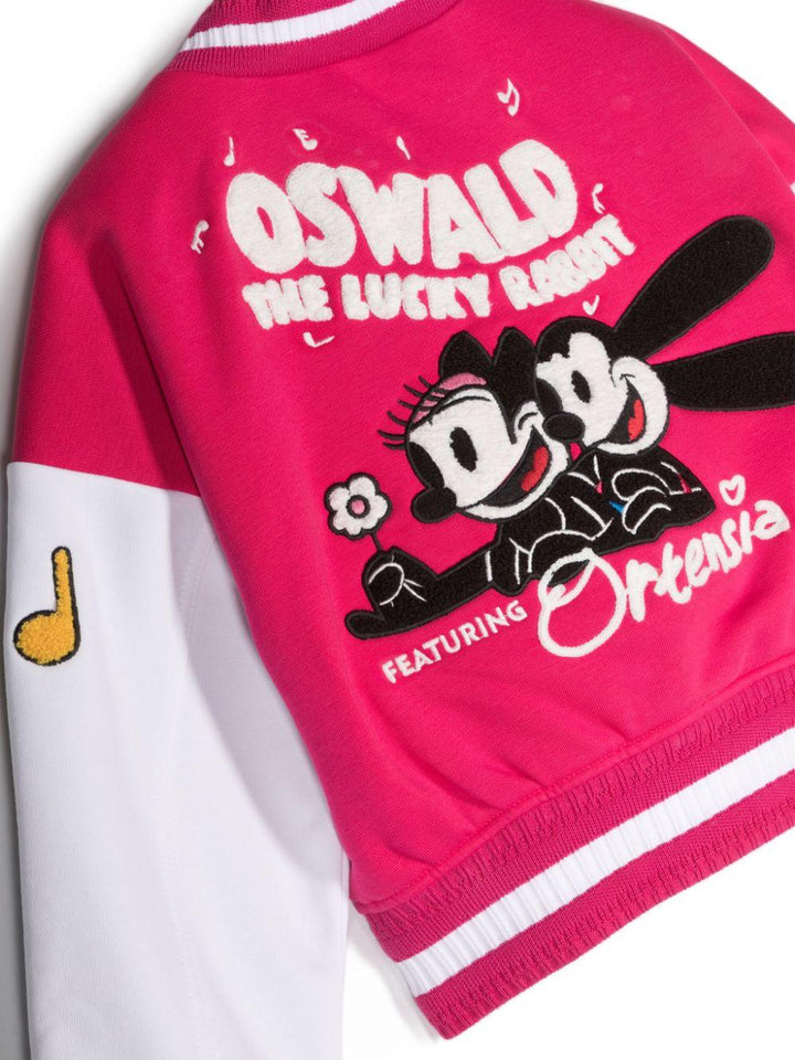 Giubbino rosa e bianco bambina con logo H15354 S11 Givenchy Kids 