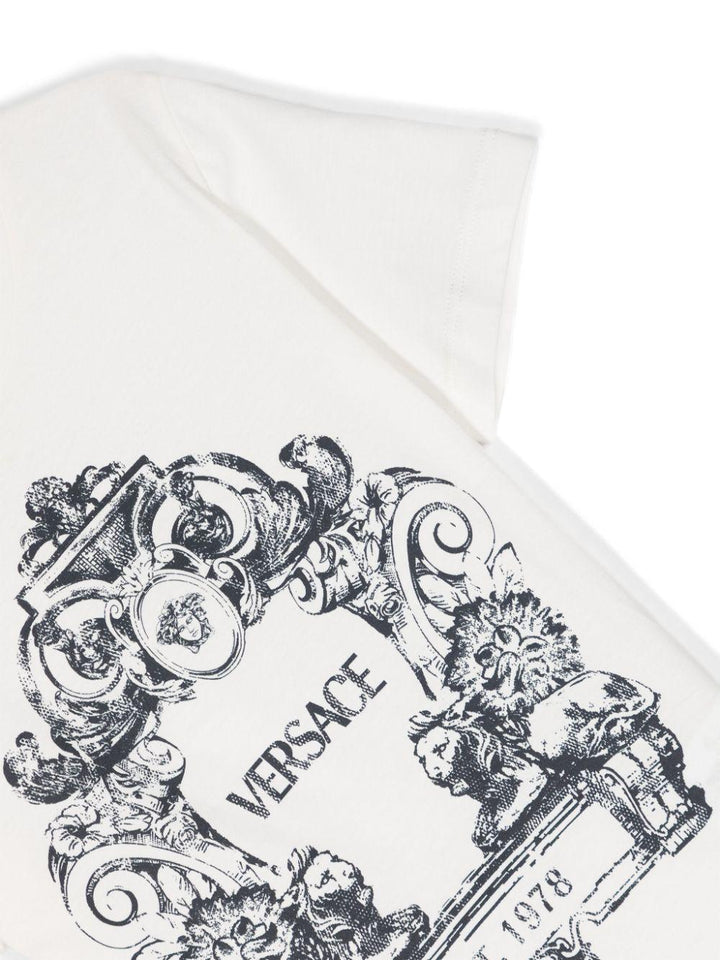 T-shirt bianca/nera bambino 10002391A09774 2W300 VERSACE 