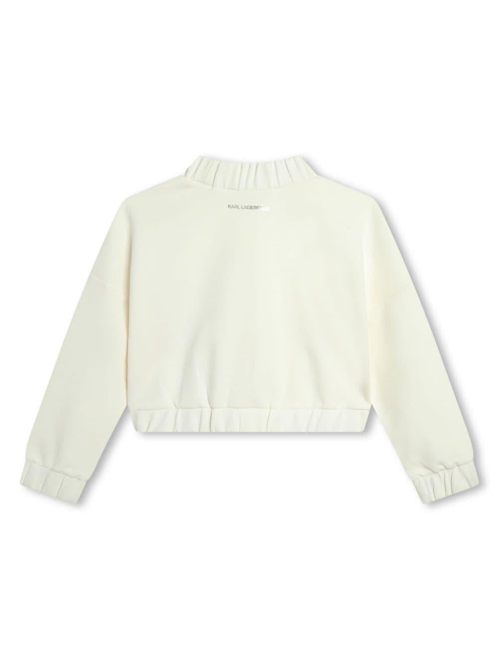 felpa bianca bambina Z30091 195 Karl lagerfeld kids 