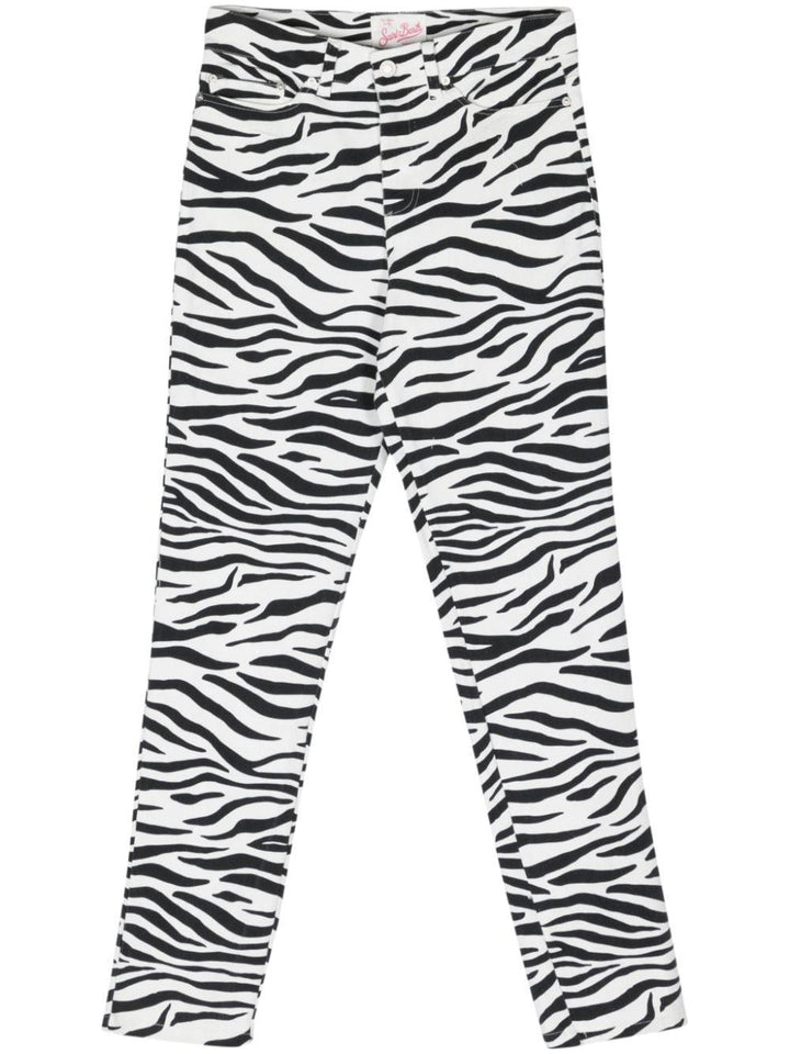 Jeans bianco/nera donna