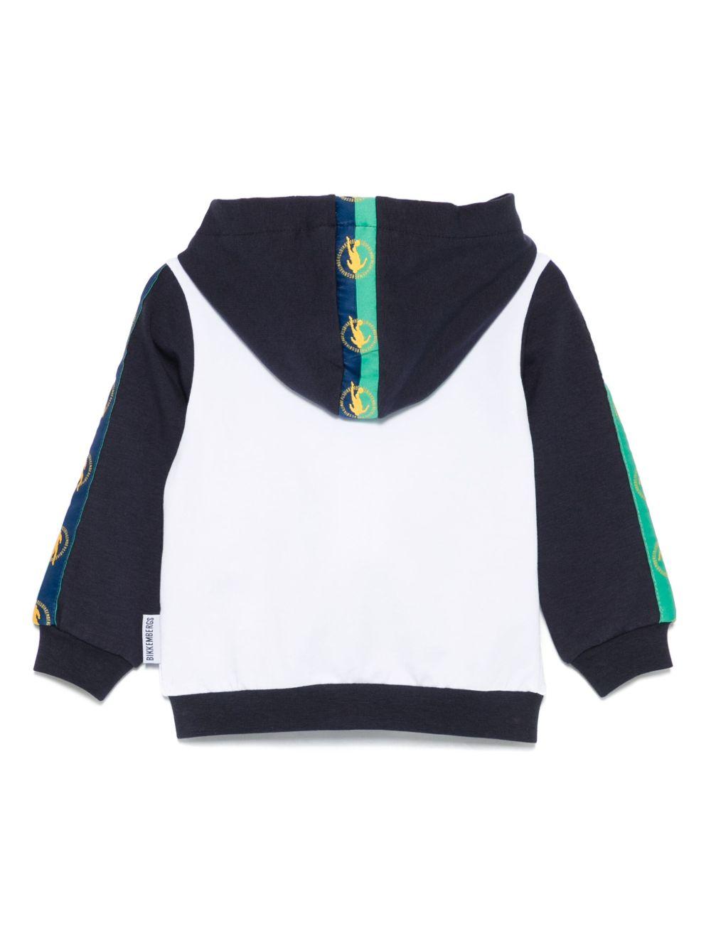 felpa bianco/blu neonato