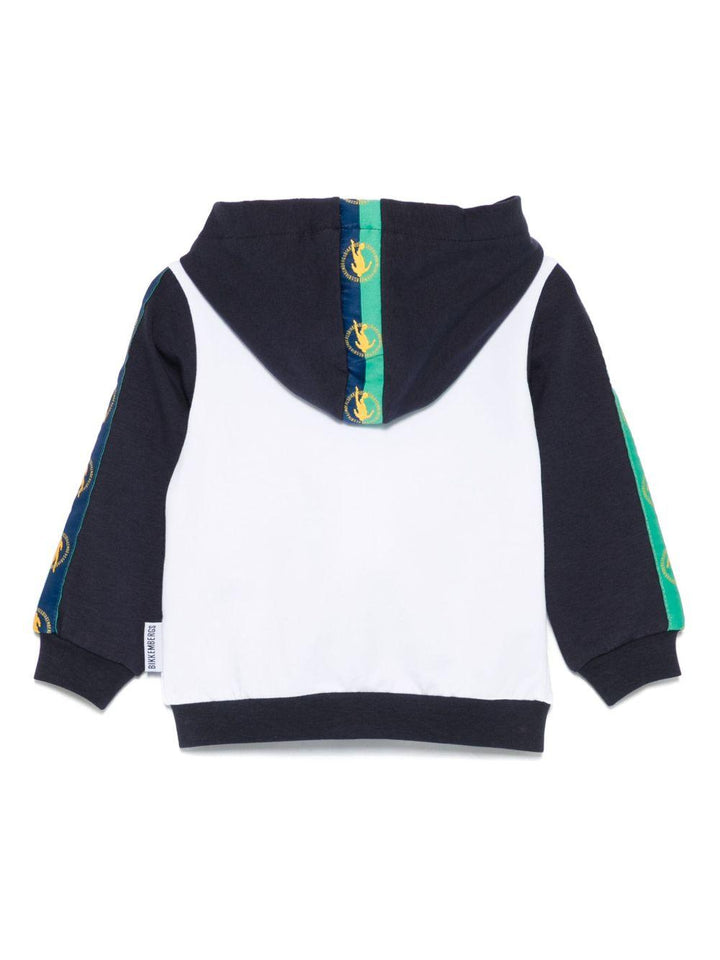felpa bianco/blu neonato