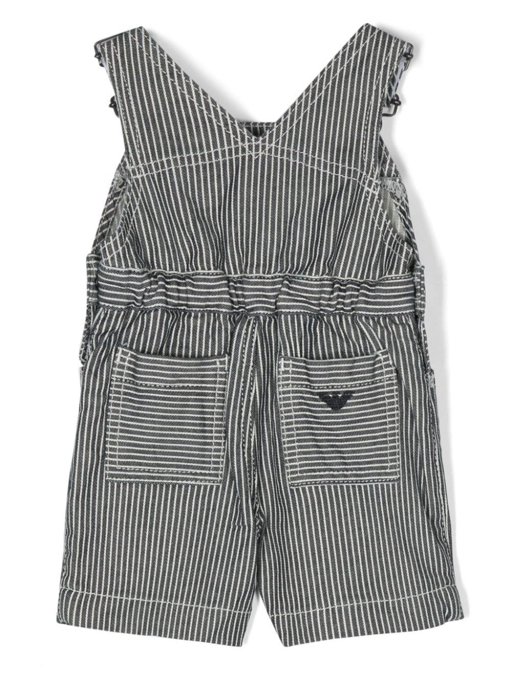 Salopette bianco/nera neonato