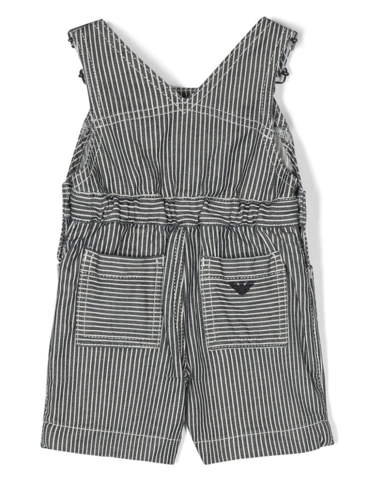 Salopette bianco/nera neonato
