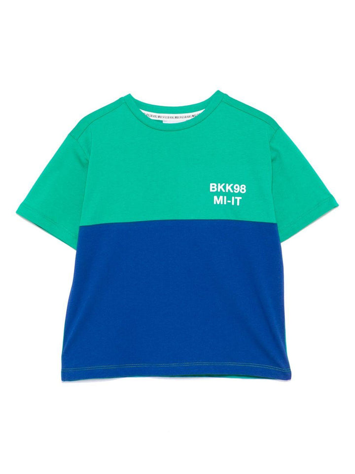 t-shirt verde/azzurro bambino