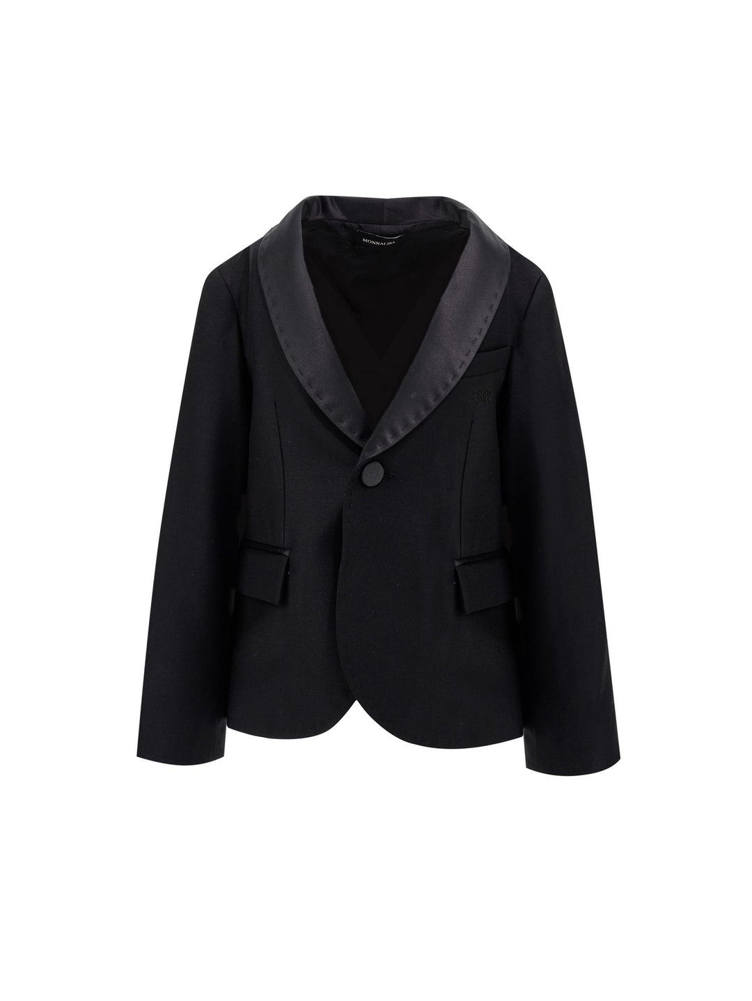 Blazer monopetto classico nero bambina 25B1052354 0050 Monnalisa kids 