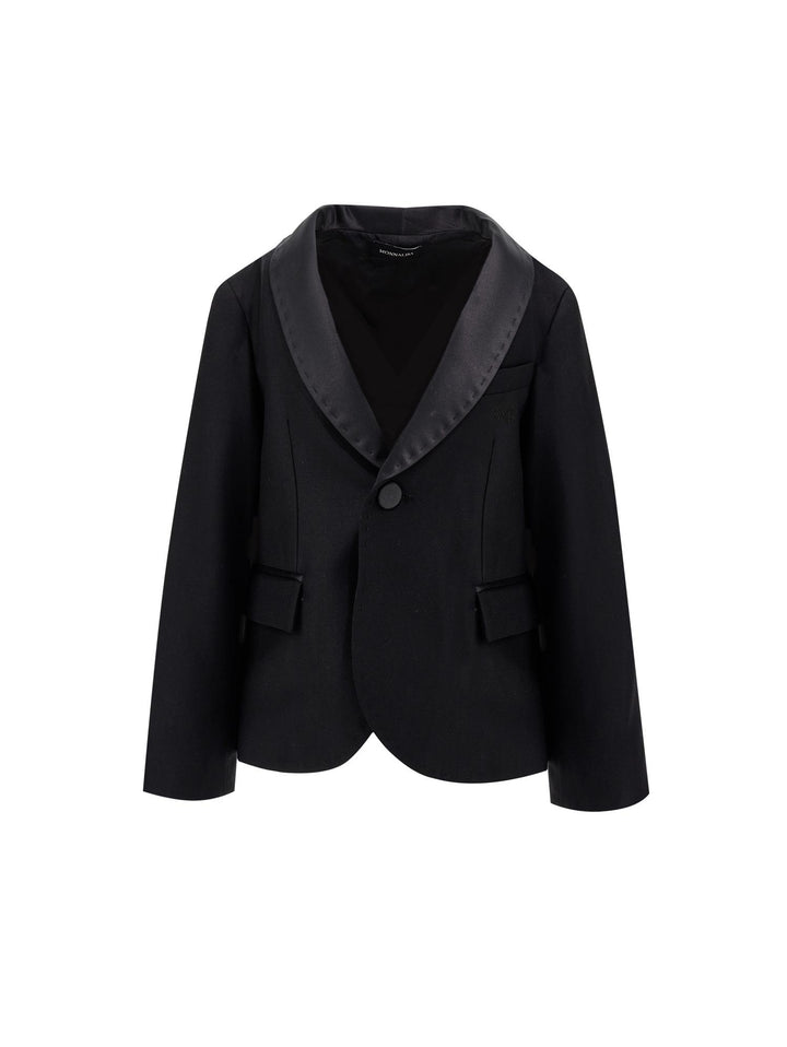Blazer monopetto classico nero bambina 25B1052354 0050 Monnalisa kids 