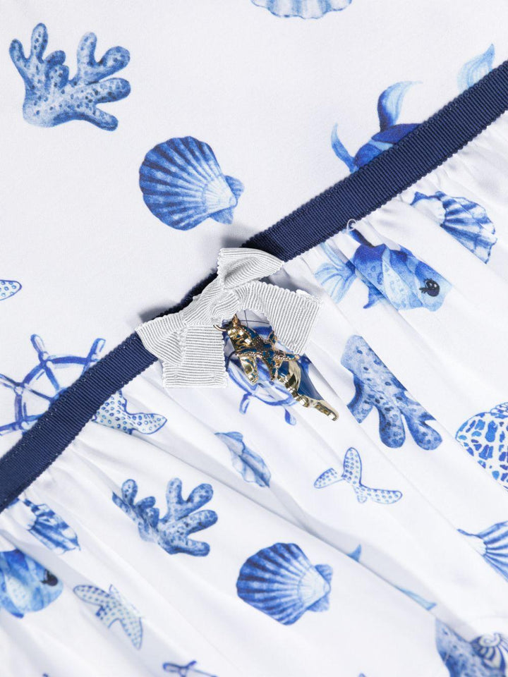 Blusa bianco/blu bambina