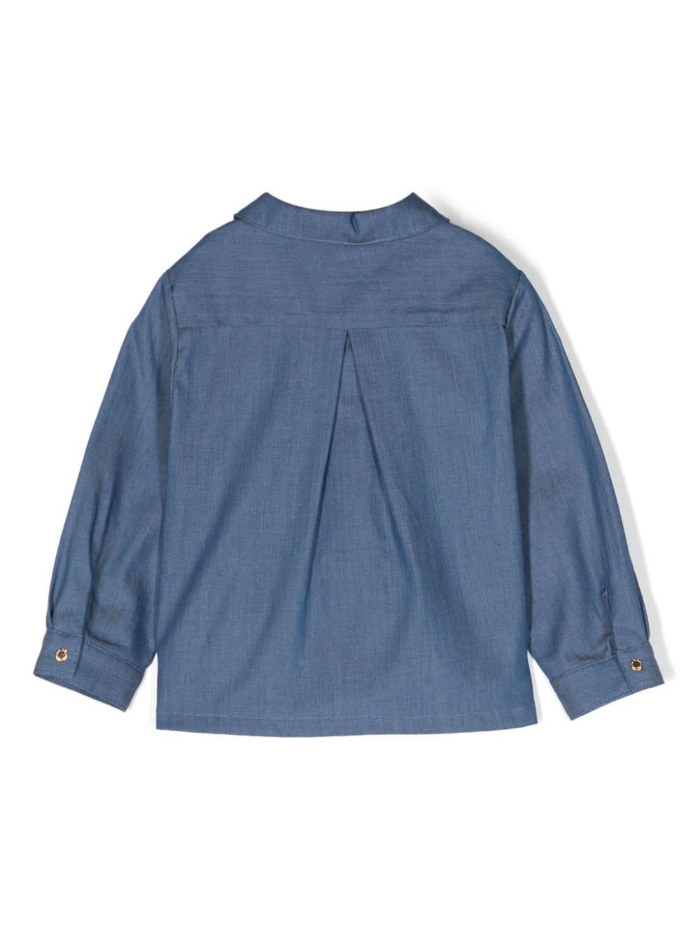 Camicia denim blu neonato