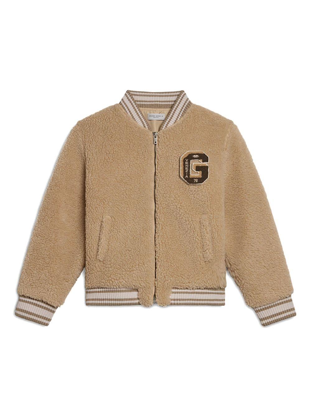 Bomber beige bambina