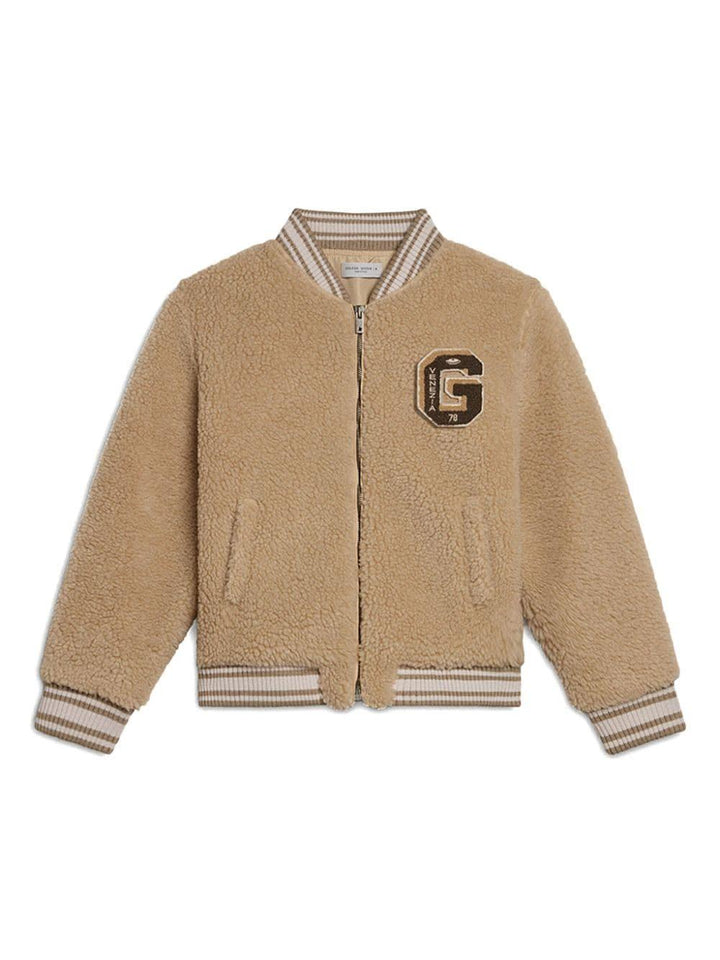 Bomber beige bambina