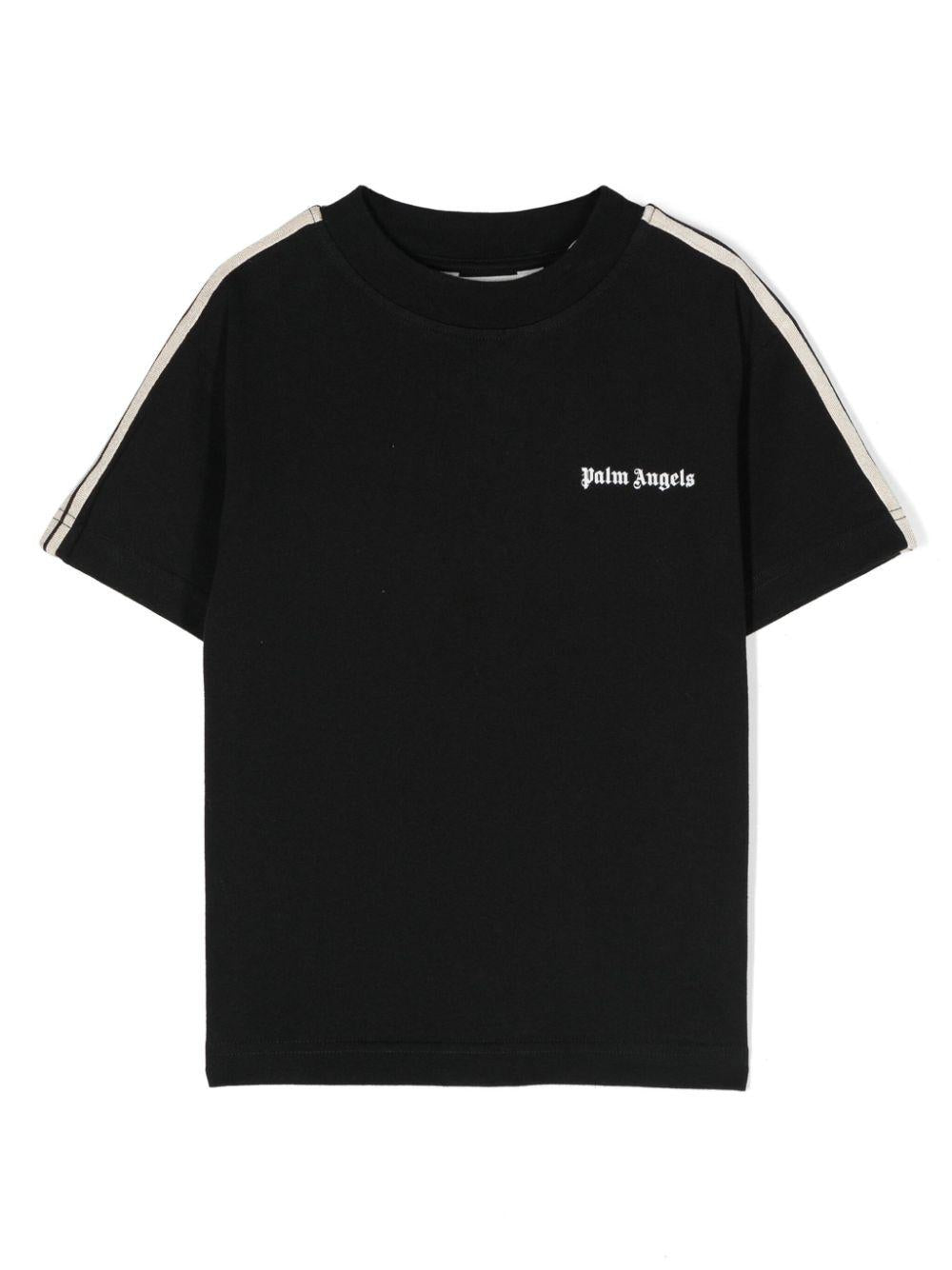 T-shirt bambino nera/bianca PBAA011S24JER001 1001 PALM ANGELS KIDS 