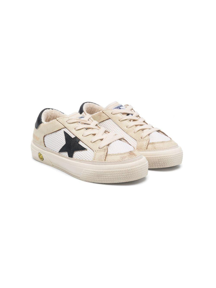 Sneakers bambino beige/blu