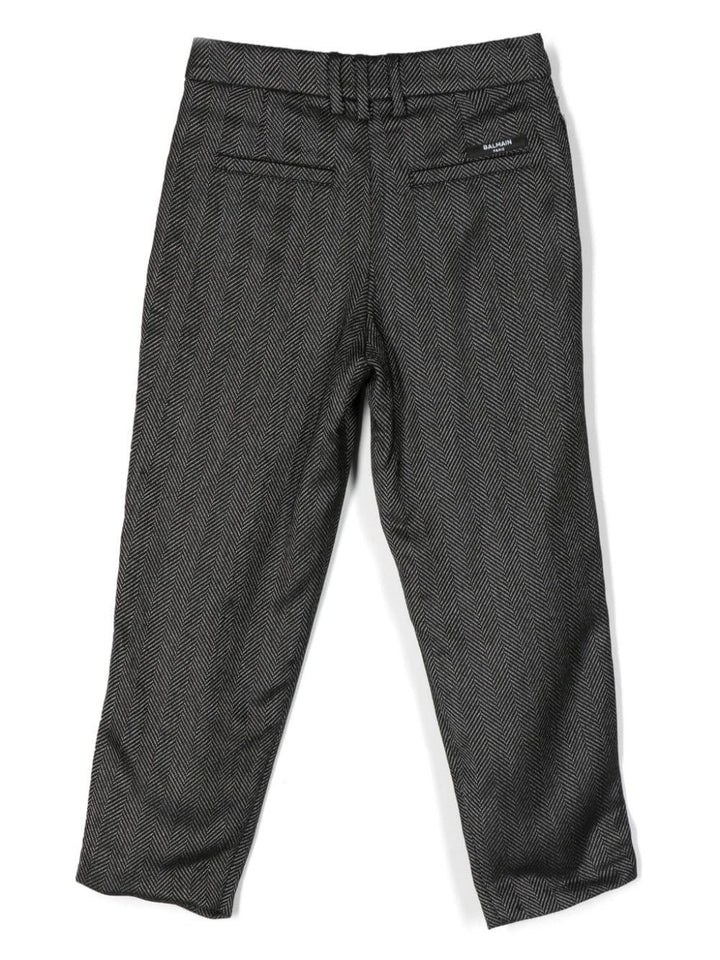 Pantaloni neri bambino con logo