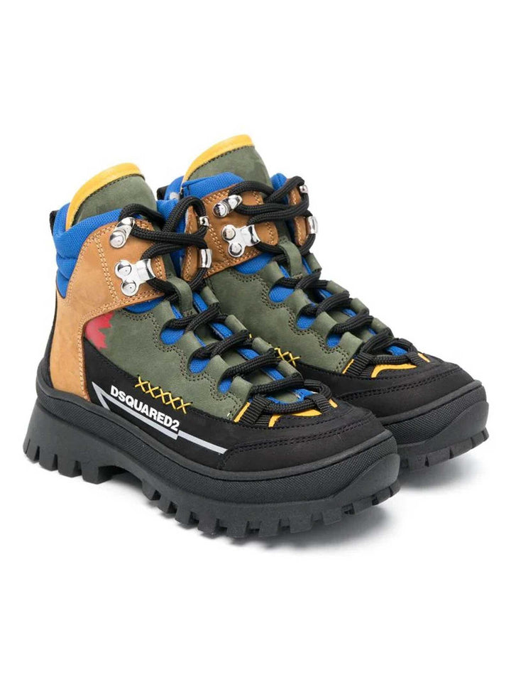 Stivaletti multicolor bambino con stampa logo