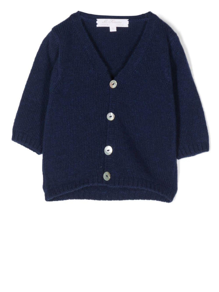 Cardigan blu neonato