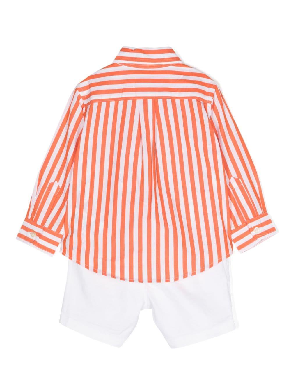 Set neonato arancione/bianco 320926974 001 RALPH LAUREN KIDS 
