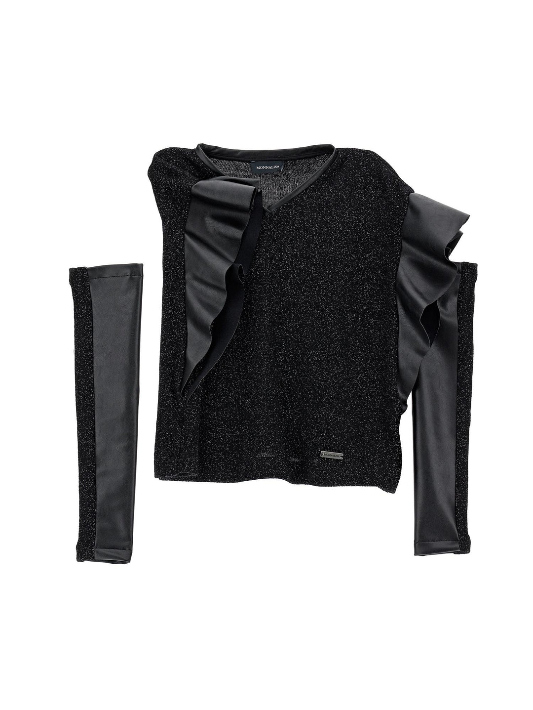 Camicia nero e argento bambina