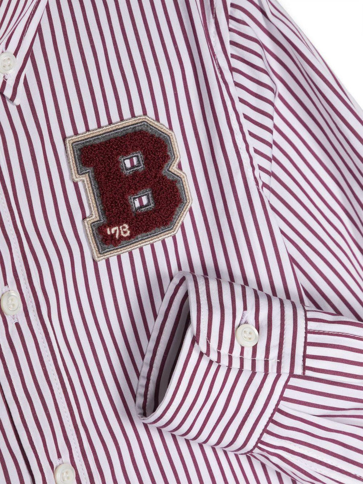 Camicia bianca/viola bambino