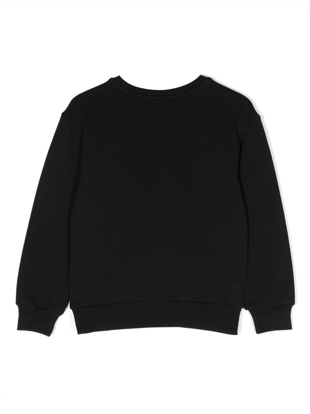 Felpa nera bambino HUF084LCA32 60100 MOSCHINO KIDS 