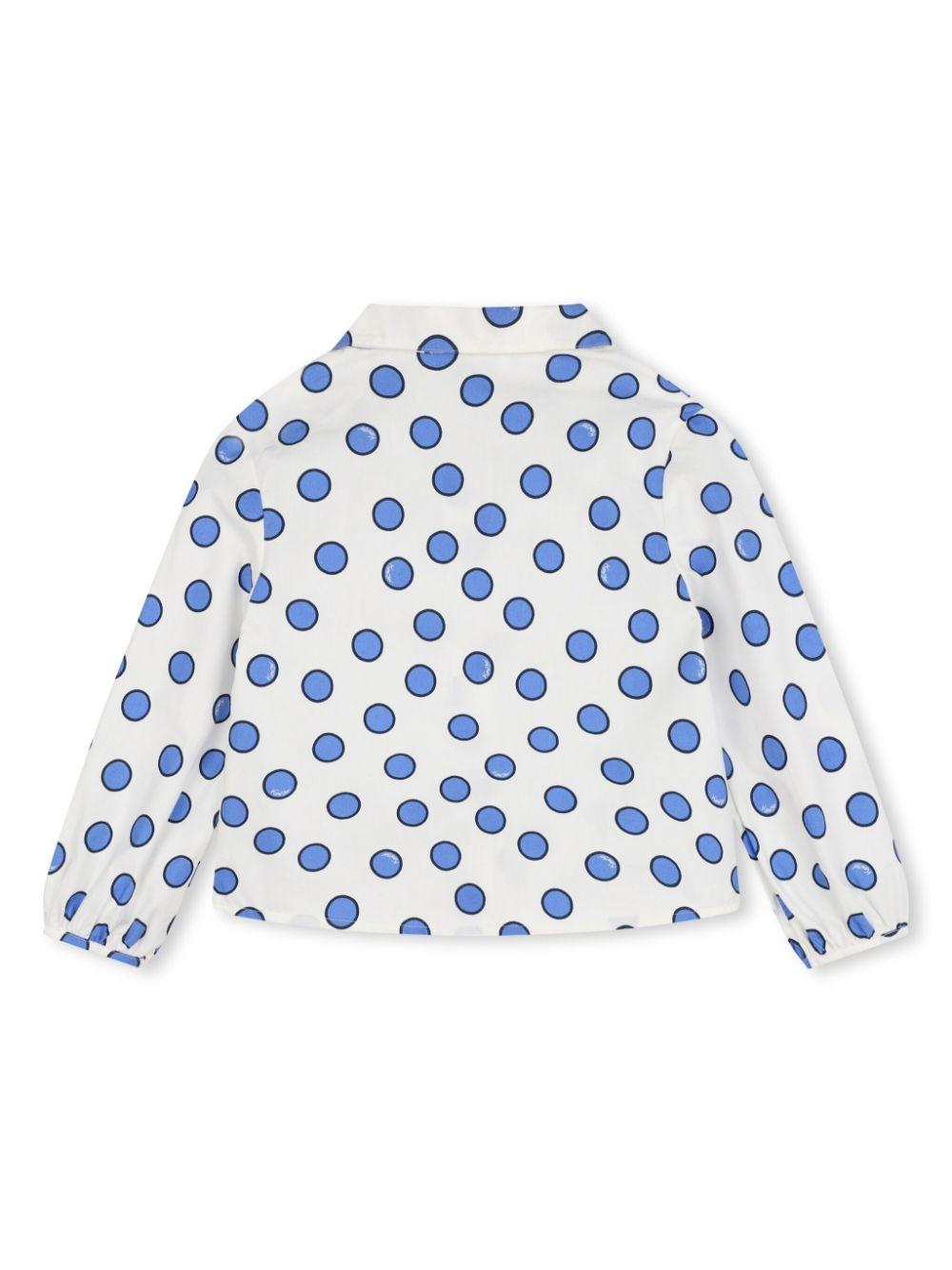 Camicia a pois bambina